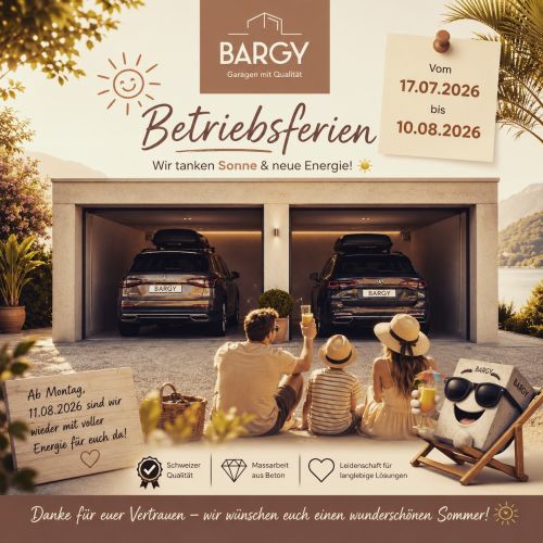 ☀️ Betriebsferien bei BARGY ☀️ Auch wir gönnen unserem Team eine kleine Sommerpause. 🌴😎 📅 Vom 17.07.2026 bis 10.08.20...